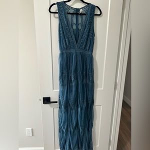 Blue lace dress